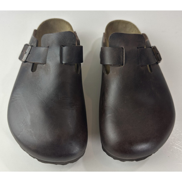 Birkenstock Boston Oiled Waxy Leather Buckle Clogs Slip On Sandal Shoes L6 M4 - Picture 4 of 15